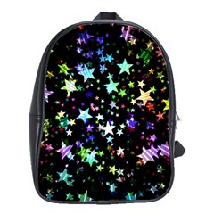 Christmas-star-gloss-lights-light School Bag (XL)