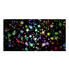 Christmas-star-gloss-lights-light Satin Shawl 45  x 80 