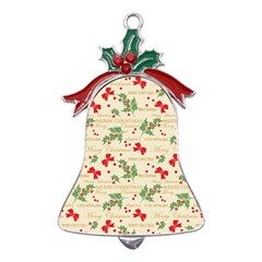 Christmas-paper-scrapbooking-- Metal Holly Leaf Bell Ornament by Grandong