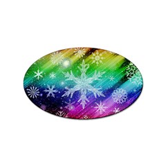 Christmas-snowflake-background Sticker (oval) by Grandong