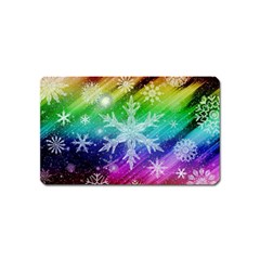 Christmas-snowflake-background Magnet (name Card) by Grandong