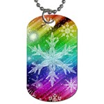 Christmas-snowflake-background Dog Tag (Two Sides) Back