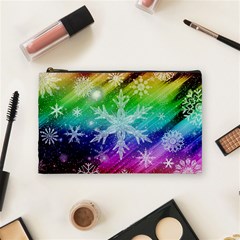 Christmas-snowflake-background Cosmetic Bag (medium) by Grandong