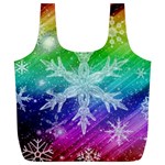 Christmas-snowflake-background Full Print Recycle Bag (XL) Front