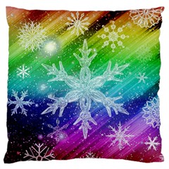 Christmas-snowflake-background Standard Premium Plush Fleece Cushion Case (one Side) by Grandong