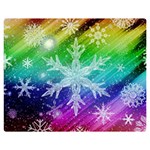 Christmas-snowflake-background Two Sides Premium Plush Fleece Blanket (Medium) 60 x50  Blanket Front