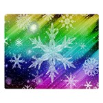 Christmas-snowflake-background Two Sides Premium Plush Fleece Blanket (Large) 80 x60  Blanket Front