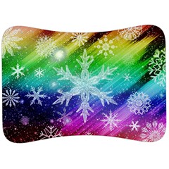 Christmas-snowflake-background Velour Seat Head Rest Cushion by Grandong