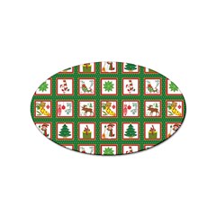 Christmas-paper-christmas-pattern Sticker (oval) by Grandong