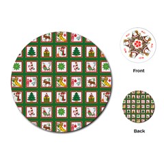 Christmas-paper-christmas-pattern Playing Cards Single Design (round) by Grandong