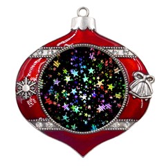 Christmas-star-gloss-lights-light Metal Snowflake And Bell Red Ornament by Grandong