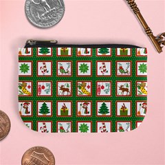 Christmas-paper-christmas-pattern Mini Coin Purse by Grandong