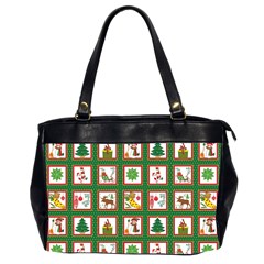 Christmas-paper-christmas-pattern Oversize Office Handbag (2 Sides) by Grandong