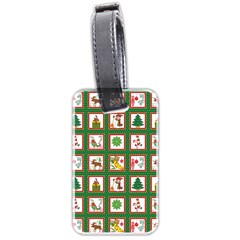 Christmas-paper-christmas-pattern Luggage Tag (two Sides) by Grandong