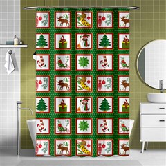 Christmas-paper-christmas-pattern Shower Curtain 48  X 72  (small)  by Grandong