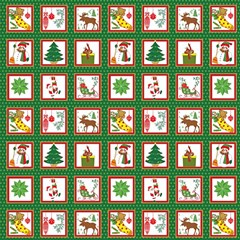 Christmas-paper-christmas-pattern Play Mat (square) by Grandong