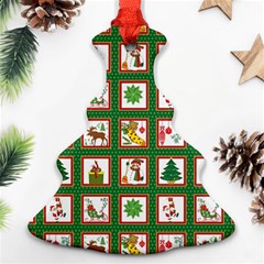 Christmas-paper-christmas-pattern Christmas Tree Ornament (two Sides) by Grandong