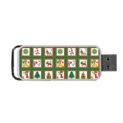 Christmas-paper-christmas-pattern Portable Usb Flash (two Sides) by Grandong