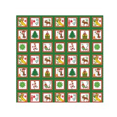 Christmas-paper-christmas-pattern Square Satin Scarf (30  X 30 ) by Grandong