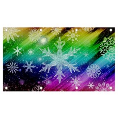 Christmas-snowflake-background Banner And Sign 7  X 4  by Grandong