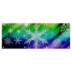 Christmas-snowflake-background Banner and Sign 8  x 3  Front