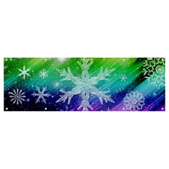 Christmas-snowflake-background Banner And Sign 12  X 4  by Grandong