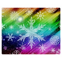 Christmas-snowflake-background Premium Plush Fleece Blanket (medium)