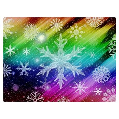 Christmas-snowflake-background Premium Plush Fleece Blanket (extra Small) by Grandong