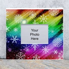 Christmas-snowflake-background White Wall Photo Frame 5  X 7  by Grandong