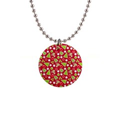 Christmas-paper-scrapbooking-pattern 1  Button Necklace by Grandong