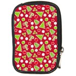 Christmas-paper-scrapbooking-pattern Compact Camera Leather Case Front