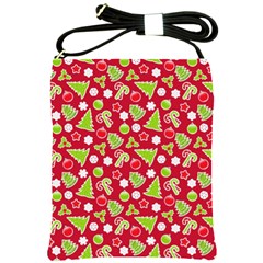 Christmas-paper-scrapbooking-pattern Shoulder Sling Bag by Grandong