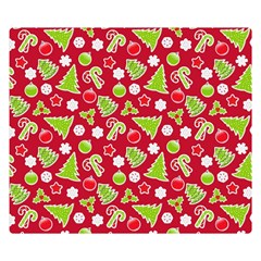 Christmas-paper-scrapbooking-pattern Two Sides Premium Plush Fleece Blanket (small) by Grandong