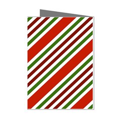 Christmas-color-stripes Mini Greeting Cards (pkg Of 8) by Grandong