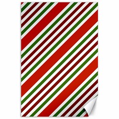 Christmas-color-stripes Canvas 24  X 36  by Grandong