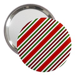 Christmas-color-stripes 3  Handbag Mirrors by Grandong