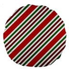 Christmas-color-stripes Large 18  Premium Round Cushions Front