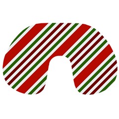 Christmas-color-stripes Travel Neck Pillow by Grandong