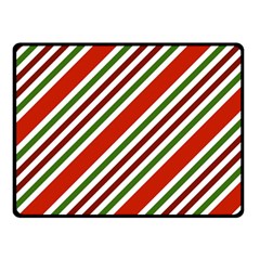 Christmas-color-stripes Two Sides Fleece Blanket (small) by Grandong