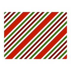 Christmas-color-stripes Two Sides Premium Plush Fleece Blanket (mini) by Grandong