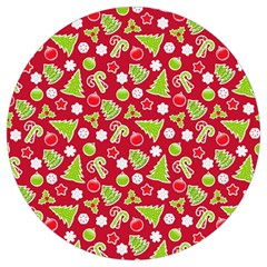 Christmas-paper-scrapbooking-pattern Round Trivet