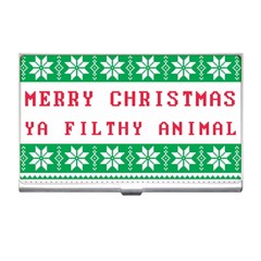 Merry Christmas Ya Filthy Animal Business Card Holder by Grandong