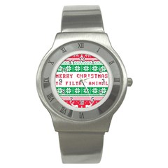 Merry Christmas Ya Filthy Animal Stainless Steel Watch by Grandong