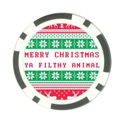 Merry Christmas Ya Filthy Animal Poker Chip Card Guard by Grandong