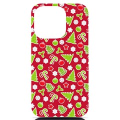 Christmas-paper-scrapbooking-pattern Iphone 14 Pro Black Uv Print Case by Grandong