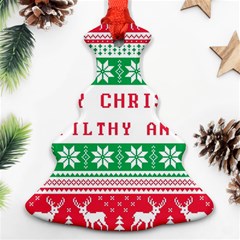 Merry Christmas Ya Filthy Animal Christmas Tree Ornament (two Sides) by Grandong