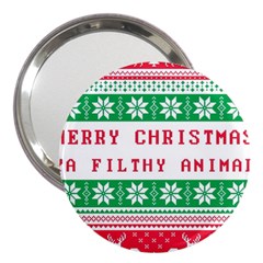 Merry Christmas Ya Filthy Animal 3  Handbag Mirrors by Grandong