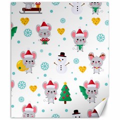 Christmas-seamless-pattern-with-cute-kawaii-mouse Canvas 20  X 24  by Grandong