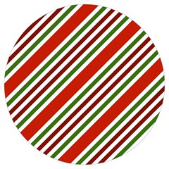 Christmas-color-stripes Round Trivet by Grandong