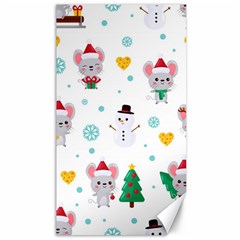 Christmas-seamless-pattern-with-cute-kawaii-mouse Canvas 40  X 72  by Grandong